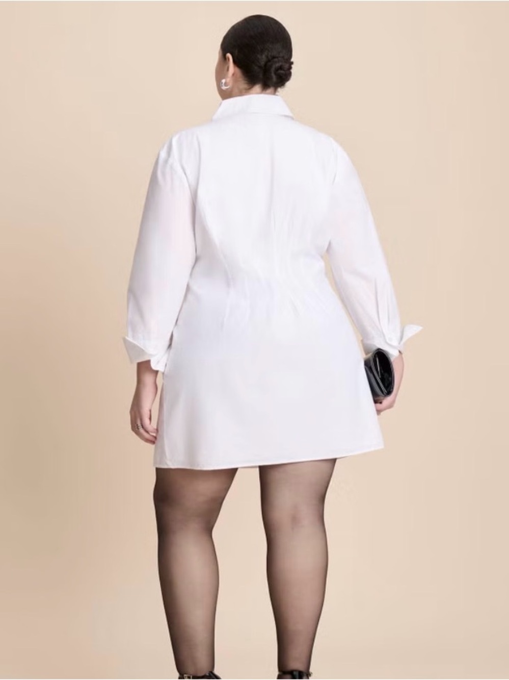 Eloquii Embroidered Mini Shirt Dress - Picture 3 of 11